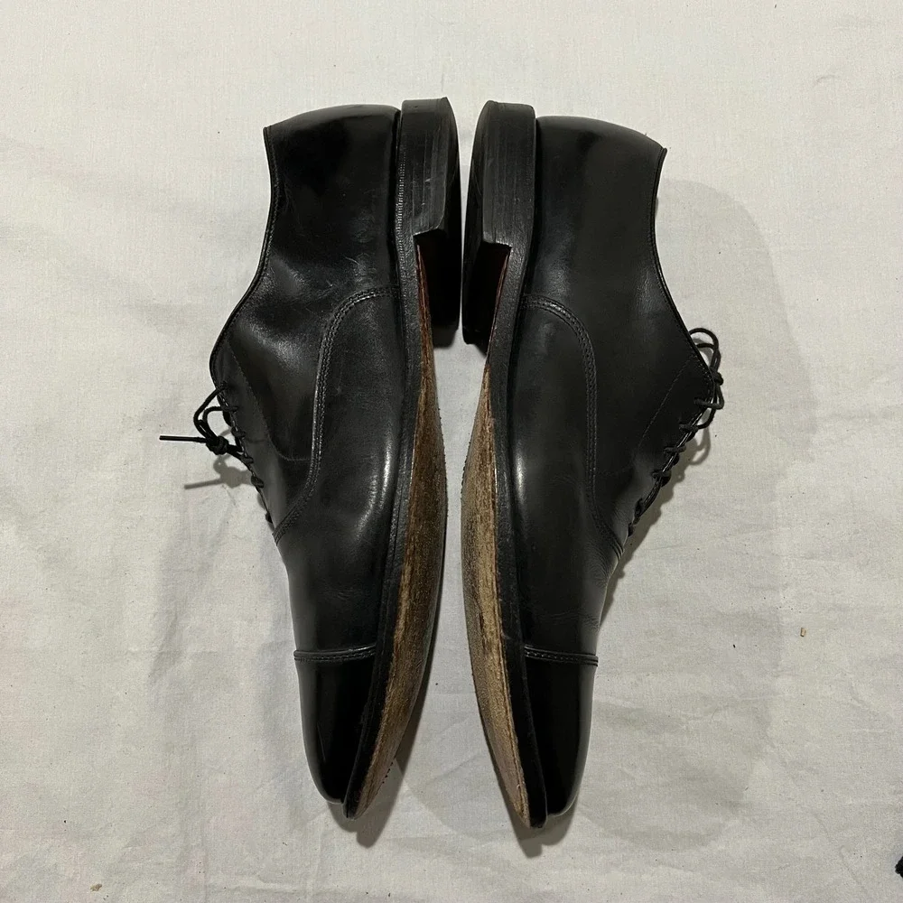 Allen Edmonds Park Avenue Mens Black Cap Toe Lace Up Oxford Dress Shoes Size 12